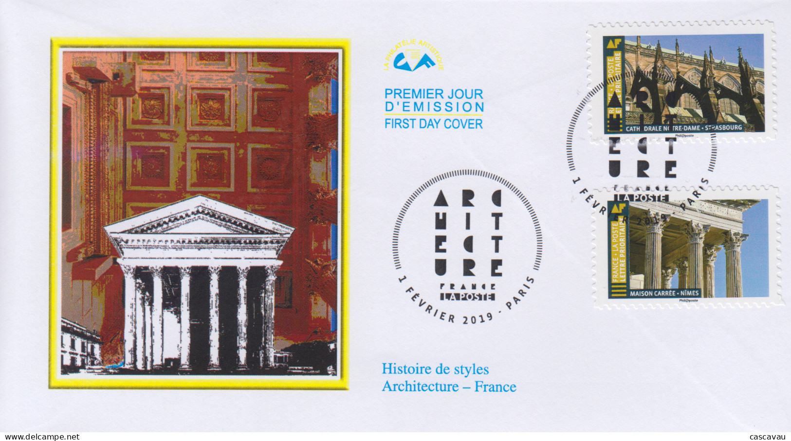 Enveloppe  FDC   1er  Jour   FRANCE    ARCHITECTURE    2019 - 2010-2019