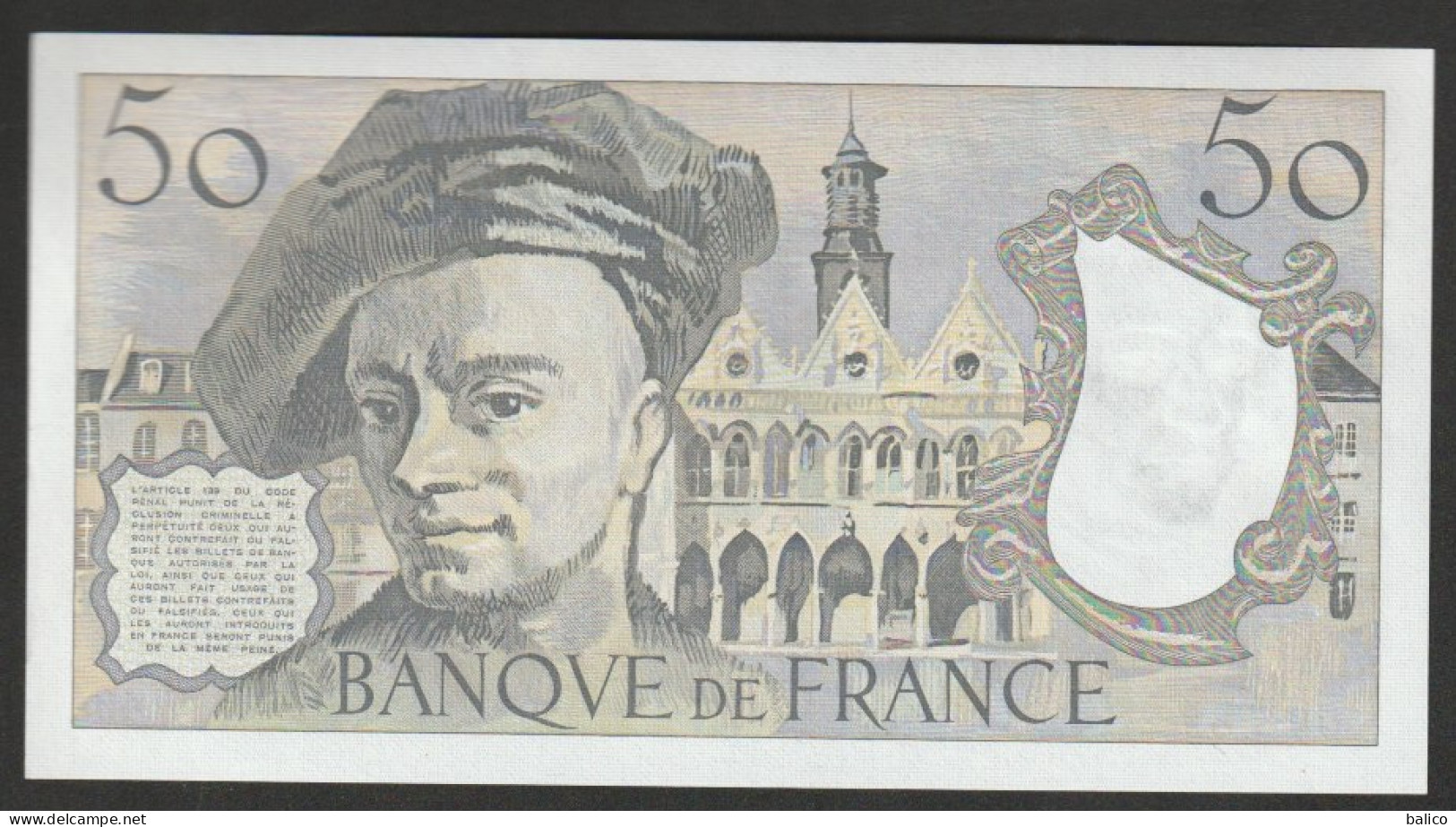 50 Francs Quentin De La Tour - NEUF, Pas De TROU Et Pas De Plis -  U.44 -  N°495880  Année 1986 - TTB Splendide - 50 F 1976-1992 ''quentin De La Tour''