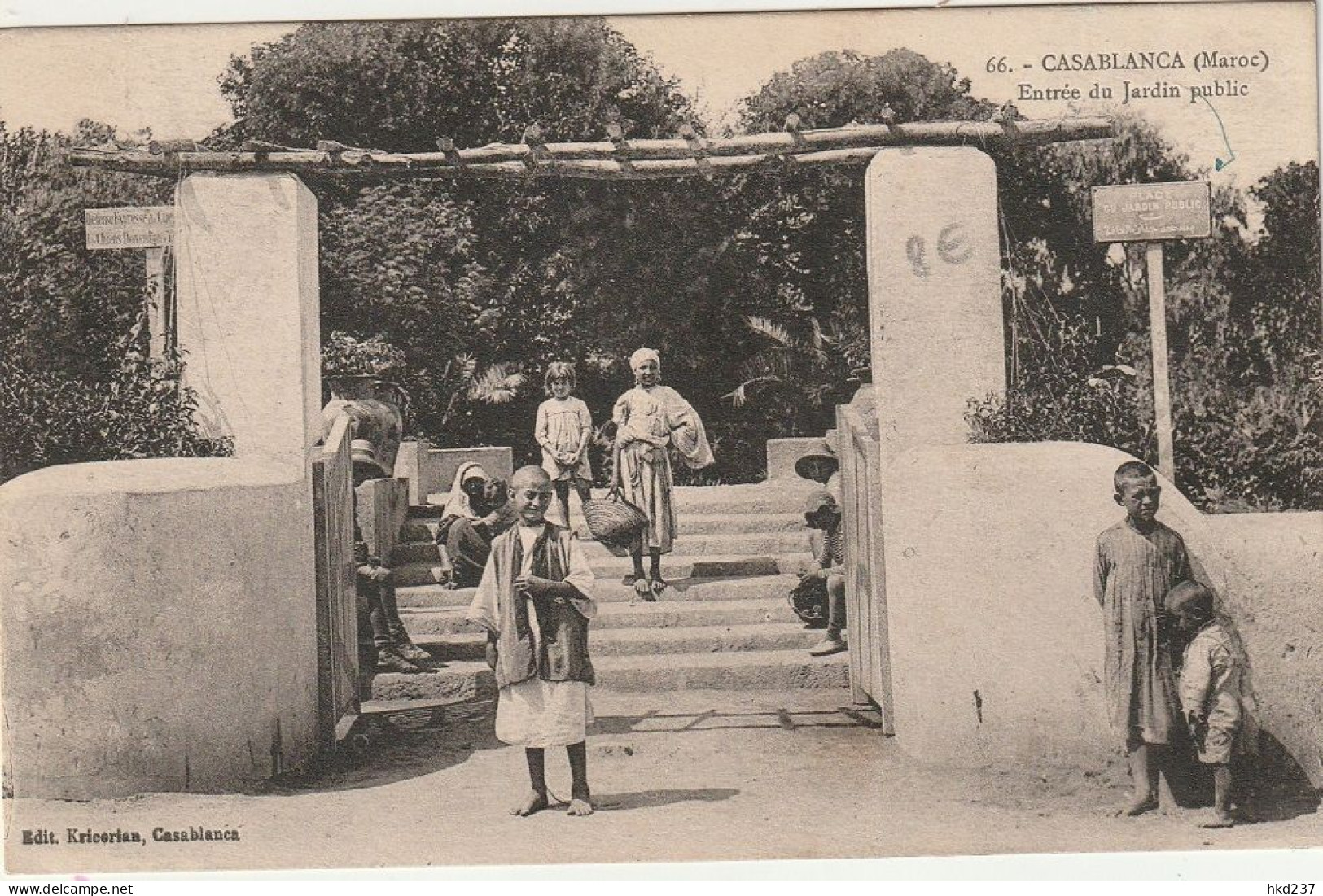 Casablanca Entrée Du Jardin Public Animée # 1924     5026 - Casablanca