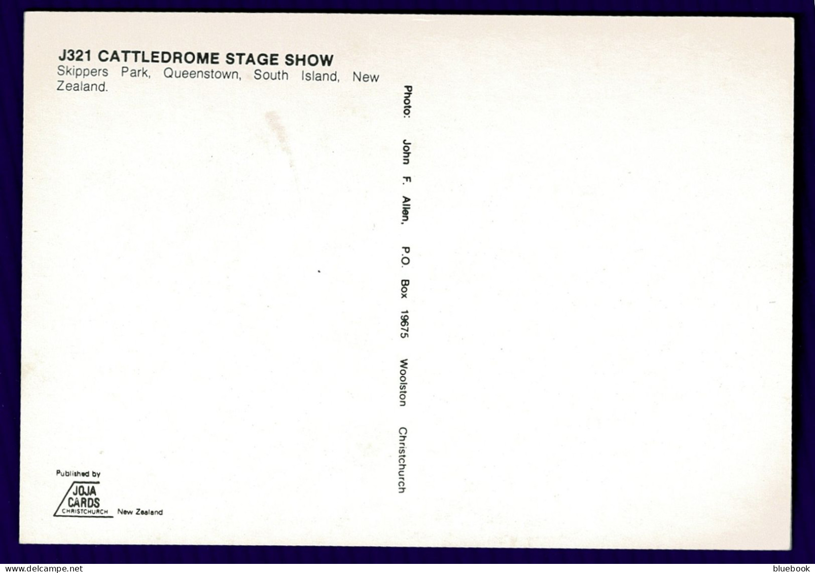 Ref 1647 - New Zealand Postcard - Cattledrome Stage Show - Skippers Park Queenstown - Nueva Zelanda