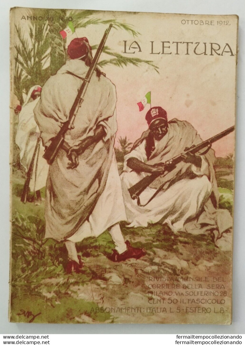 Bs16 Rivista Mensile La Lettura 1912  Militari Militare Illustratore Pubblicita' - Revistas & Catálogos
