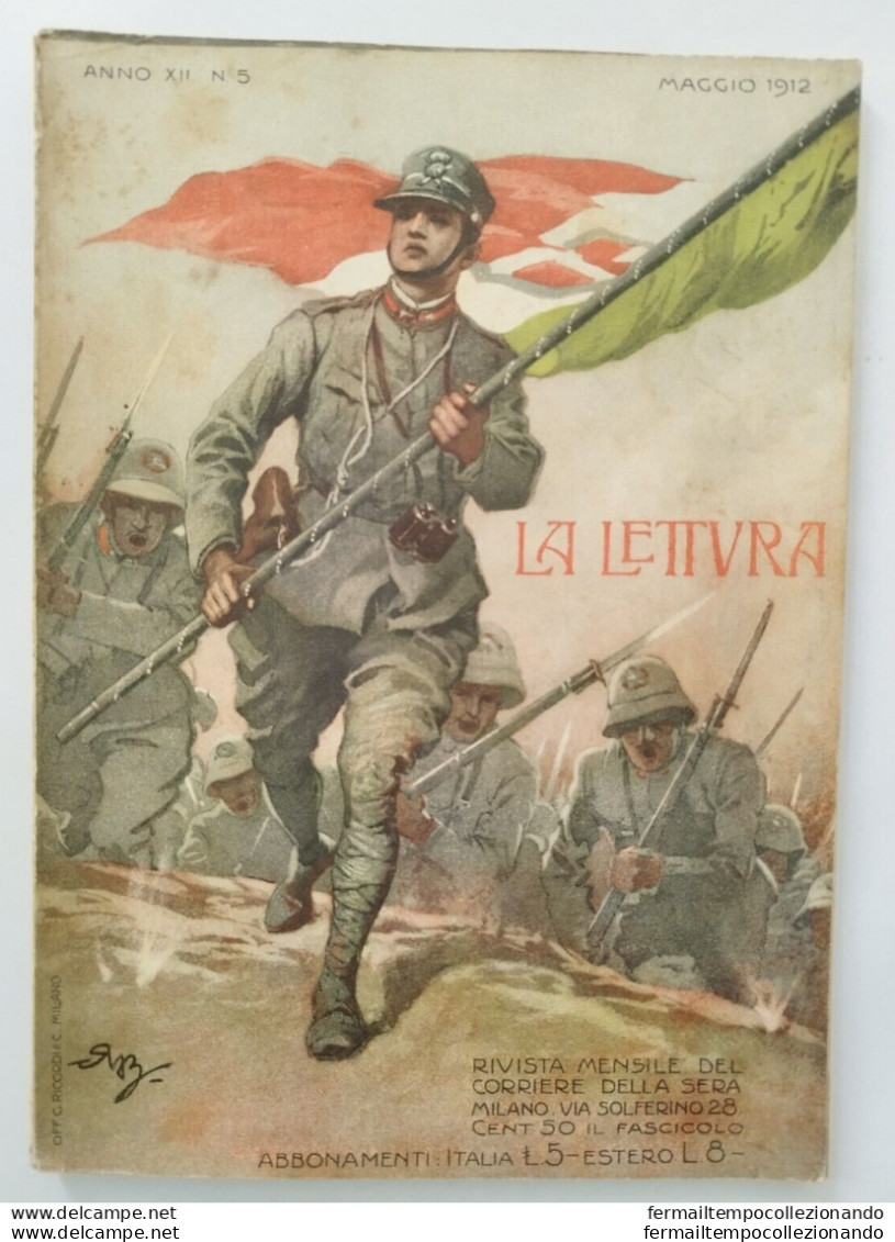 Bs20 Rivista Mensile La Lettura 1912 Militare Pubblicita' Cacao Suchard Artist - Riviste & Cataloghi