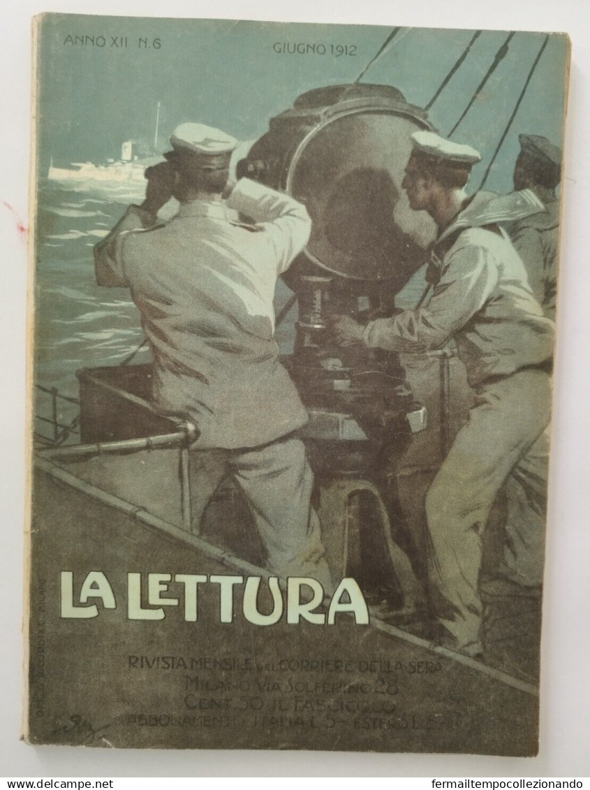 Bs22 Rivista Mensile La Lettura 1912 Militare Pubblicita' Cacao Suchard Artist - Tijdschriften & Catalogi