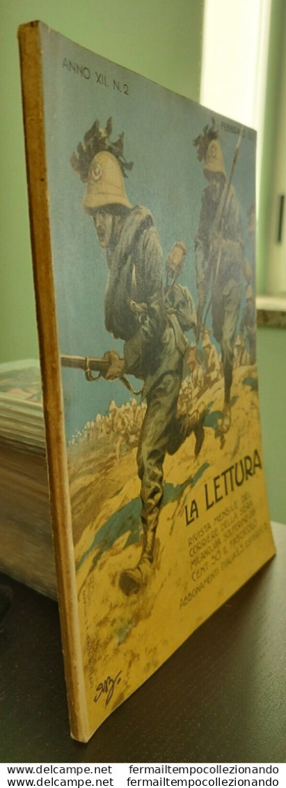 Bs23 Rivista Mensile La Lettura 1912 Militare Pubblicita' Cacao Suchard Artist - Riviste & Cataloghi