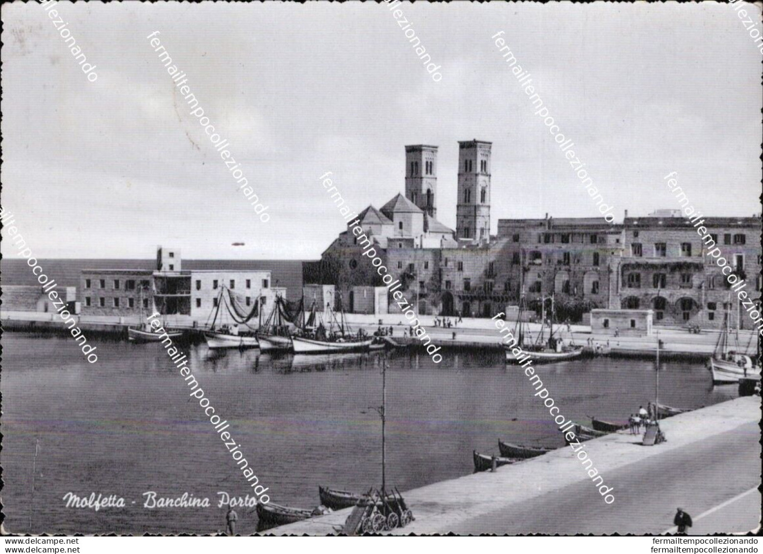 Ba750 Cartolina Molfetta Banchina Porto Provincia Di Bari Puglia - Bari