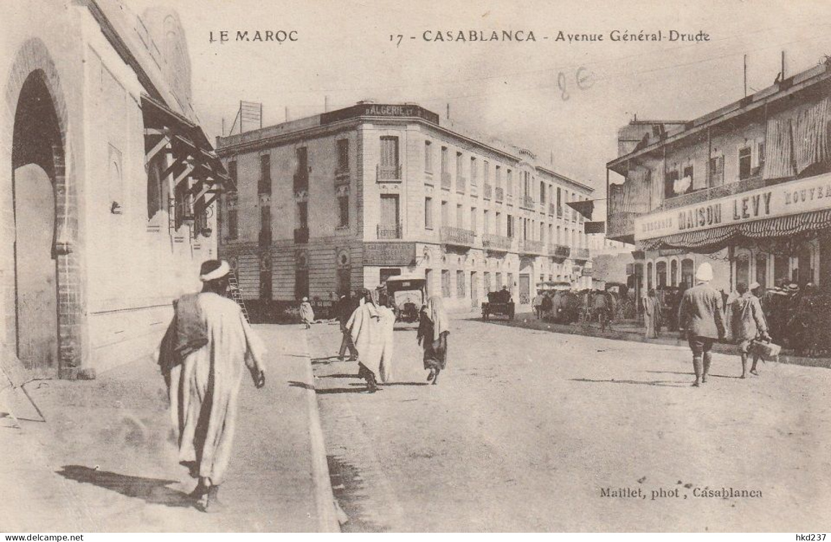 Casablanca Avenue Général Drude Animée ±1920     5027 - Casablanca