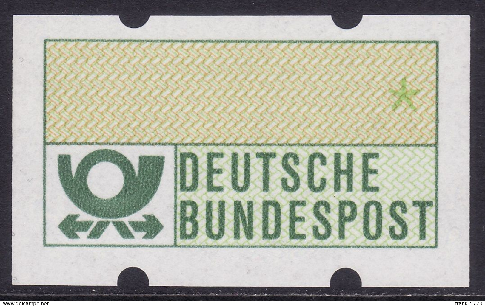 Bund: ATM MiNr. 1 Hu (ohne Eindruck) Mit Rückseitiger Zählnummer, Postfrisch ** - Timbres De Distributeurs [ATM]