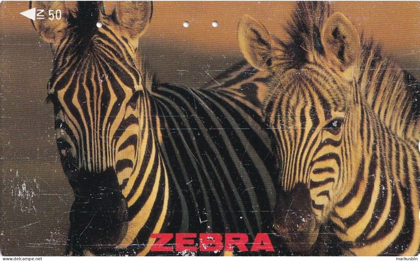 Japan Tamura 50u Old Private 110 - 011 Animal Zebra - Japon