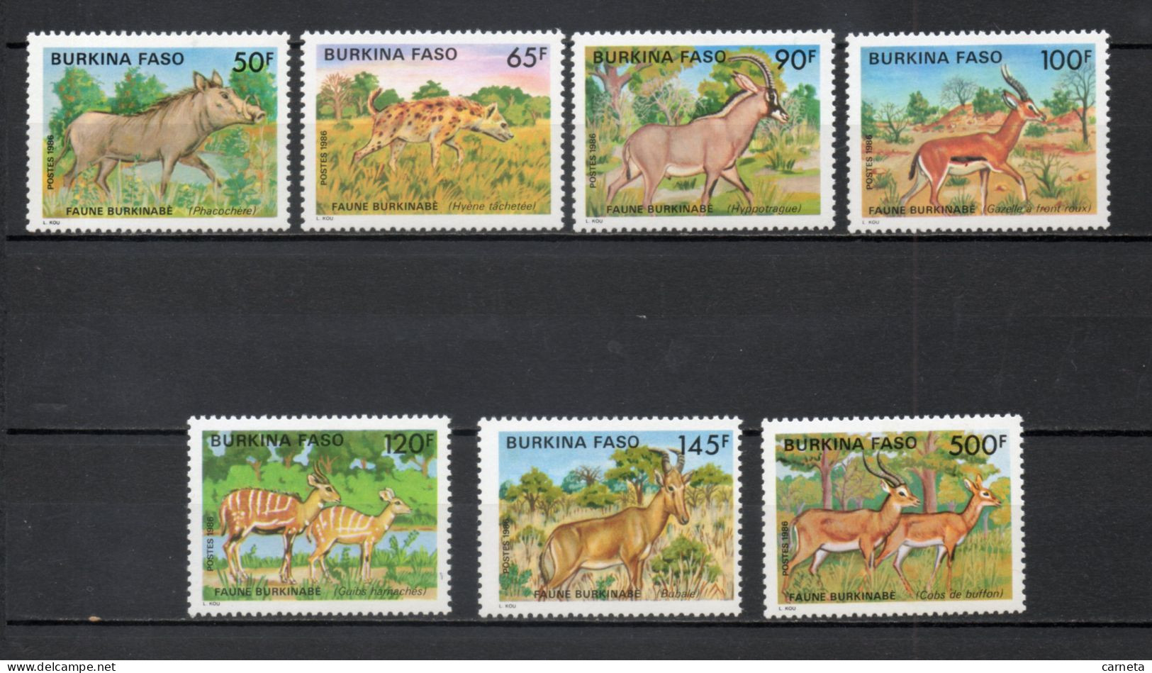 BURKINA FASO  N° 710 à 716    NEUFS SANS CHARNIERE  COTE  17.00€    ANIMAUX FAUNE - Burkina Faso (1984-...)