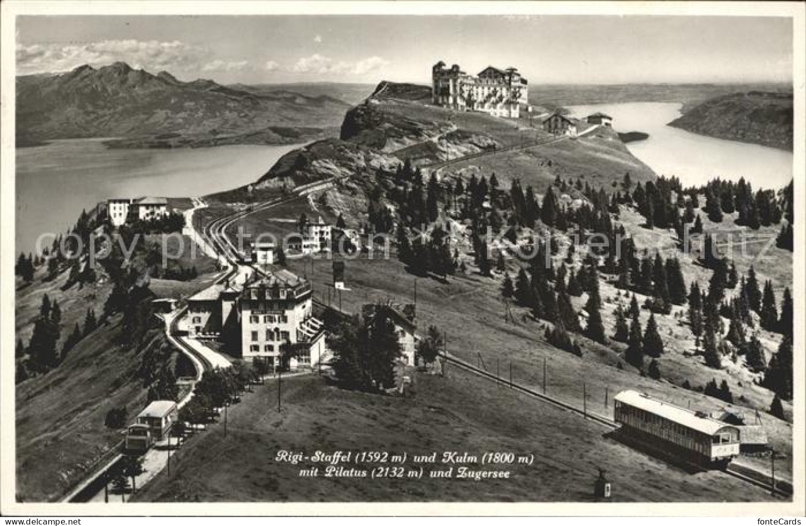 12020808 Rigi Staffel Und Kulm Mit Pilatus Und Zugersee Bergbahn Berghotel Rigi  - Other & Unclassified