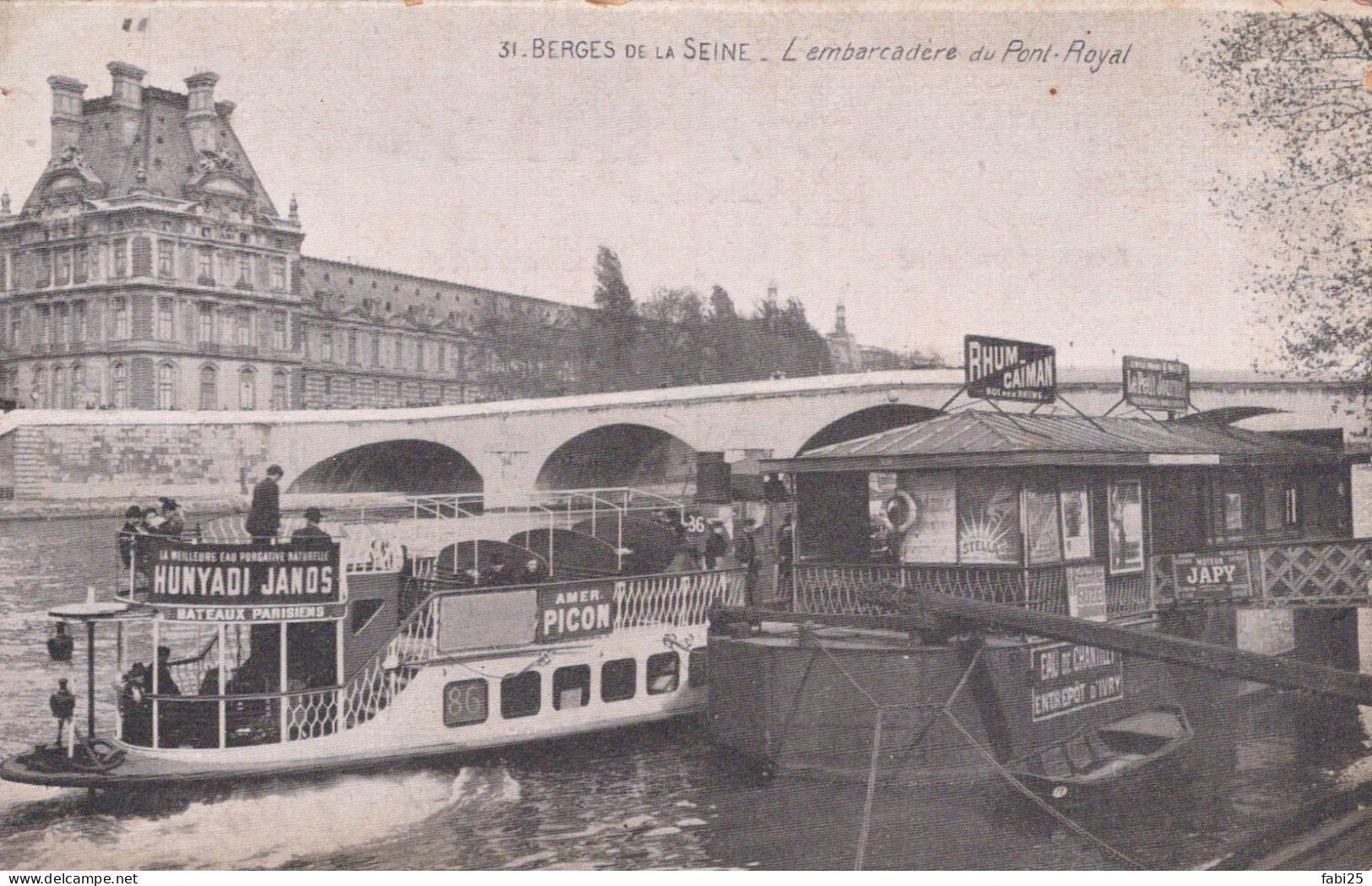 BERGES DE LA SEINE L EMBARCADERE DU PONT ROYAL - Die Seine Und Ihre Ufer