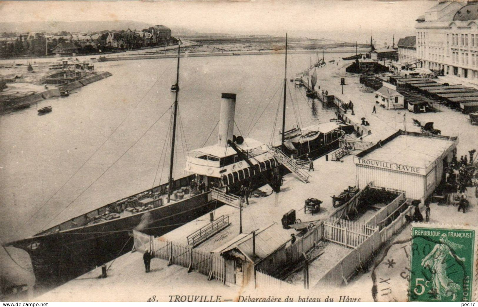 N°1474 W -cpa Trouville -débarcadère Du Bateau Du Havre- - Trouville