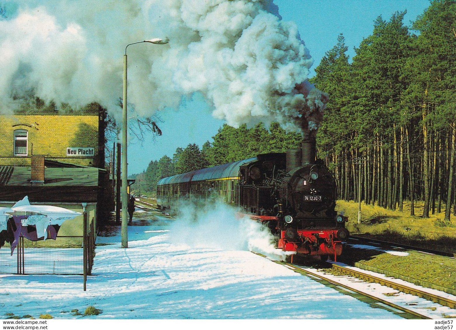 Deutschland Germany 74 1230 Am Neu Placht Streke Templin-Fürtsenberg - Trains