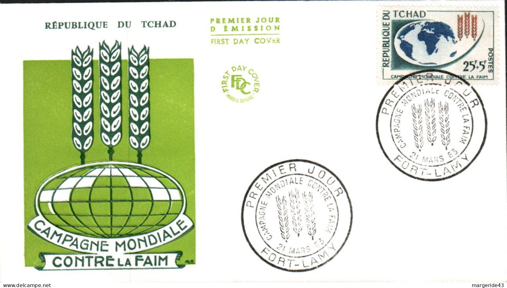 TCHAD FDC1963 CAMPAGNE CONTRE LA FAIM - Tchad (1960-...)