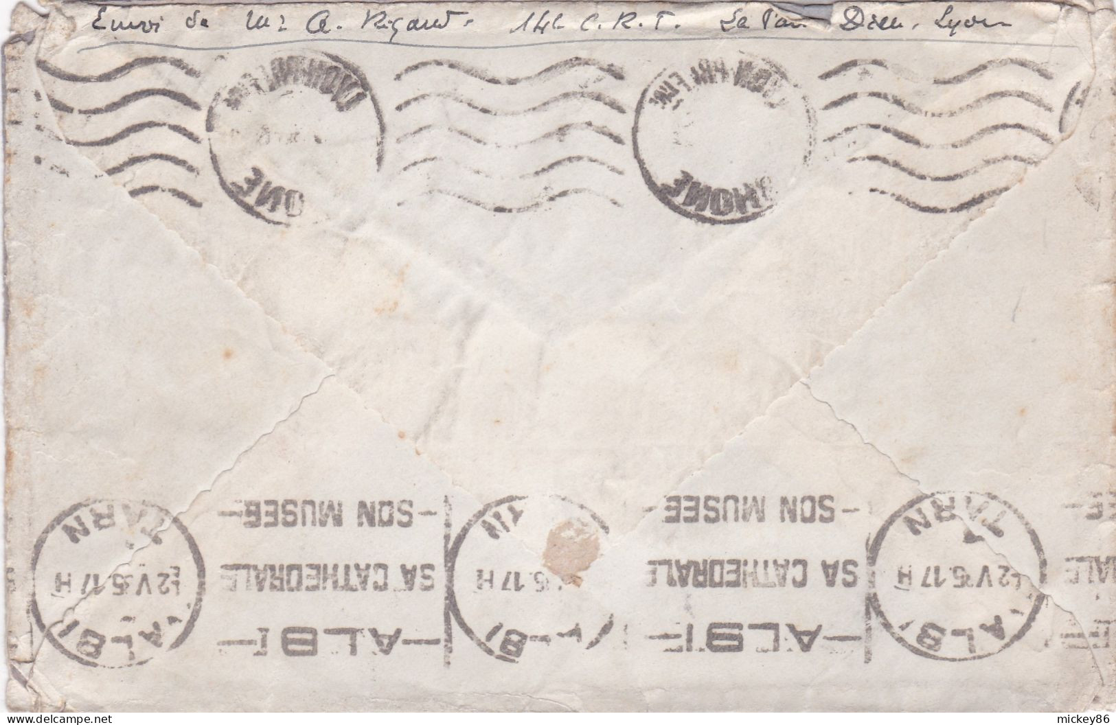 1935--lettre De LYON Préfecture Pour ALBI-81, Type Paix ,cachet  Krag Du 1-5-35   16 30 - 1921-1960: Periodo Moderno
