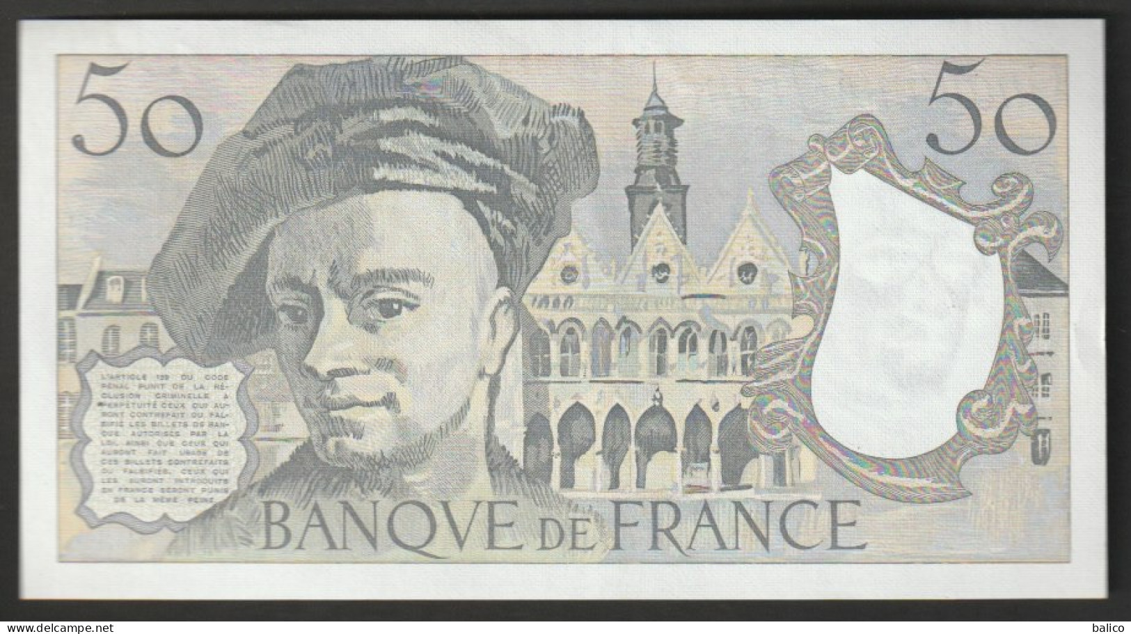 50 Francs Quentin De La Tour - NEUF, Pas De TROU Et Pas De Plis -  E.42 -  N°977693  Année 1985 - TTB Splendide - 50 F 1976-1992 ''Quentin De La Tour''