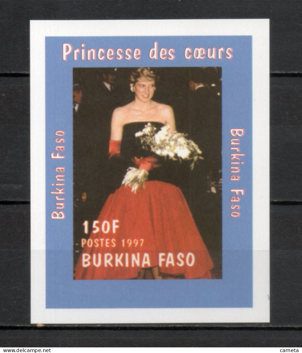 BURKINA FASO  N° 1009 PETIT FEUILLET NON DENTELE     NEUF SANS CHARNIERE  COTE  ? €  LADY DIANA - Burkina Faso (1984-...)