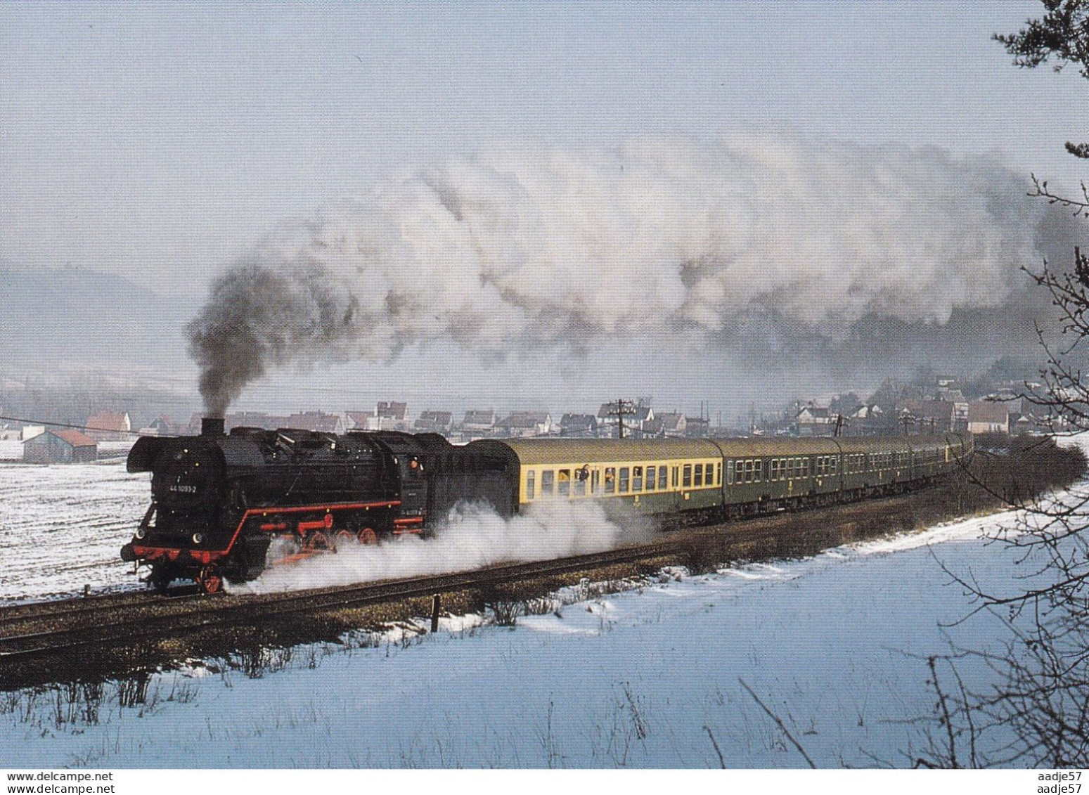 Deutschland Germany Dampf-Güterzuglok 44-1093-2 Bei Siegelbach/Thüringen - Trains
