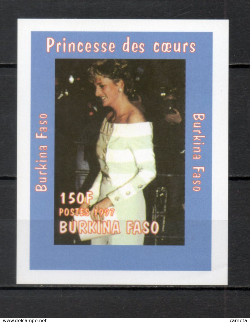 BURKINA FASO  N° 1011 PETIT FEUILLET NON DENTELE     NEUF SANS CHARNIERE  COTE  ? €  LADY DIANA - Burkina Faso (1984-...)