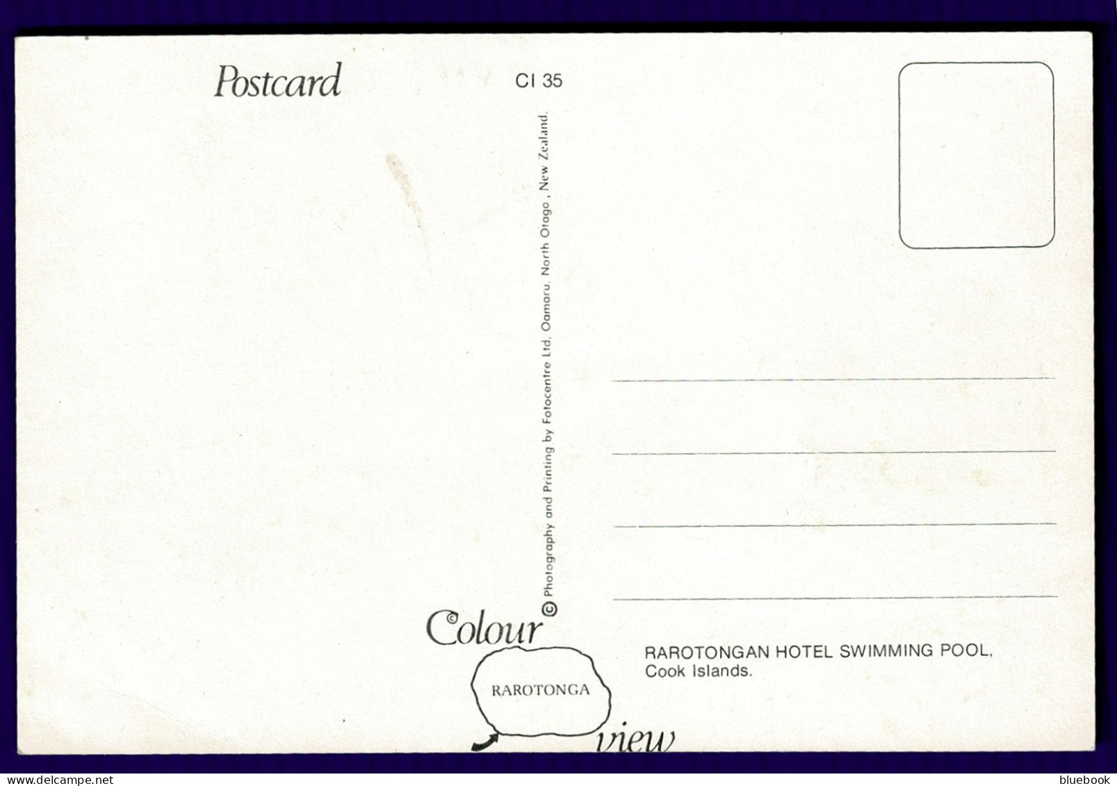 Ref 1647 - Cook Islands Postcard - Rarotongan Hotel Swimming Pool - Pacific Island - Cook