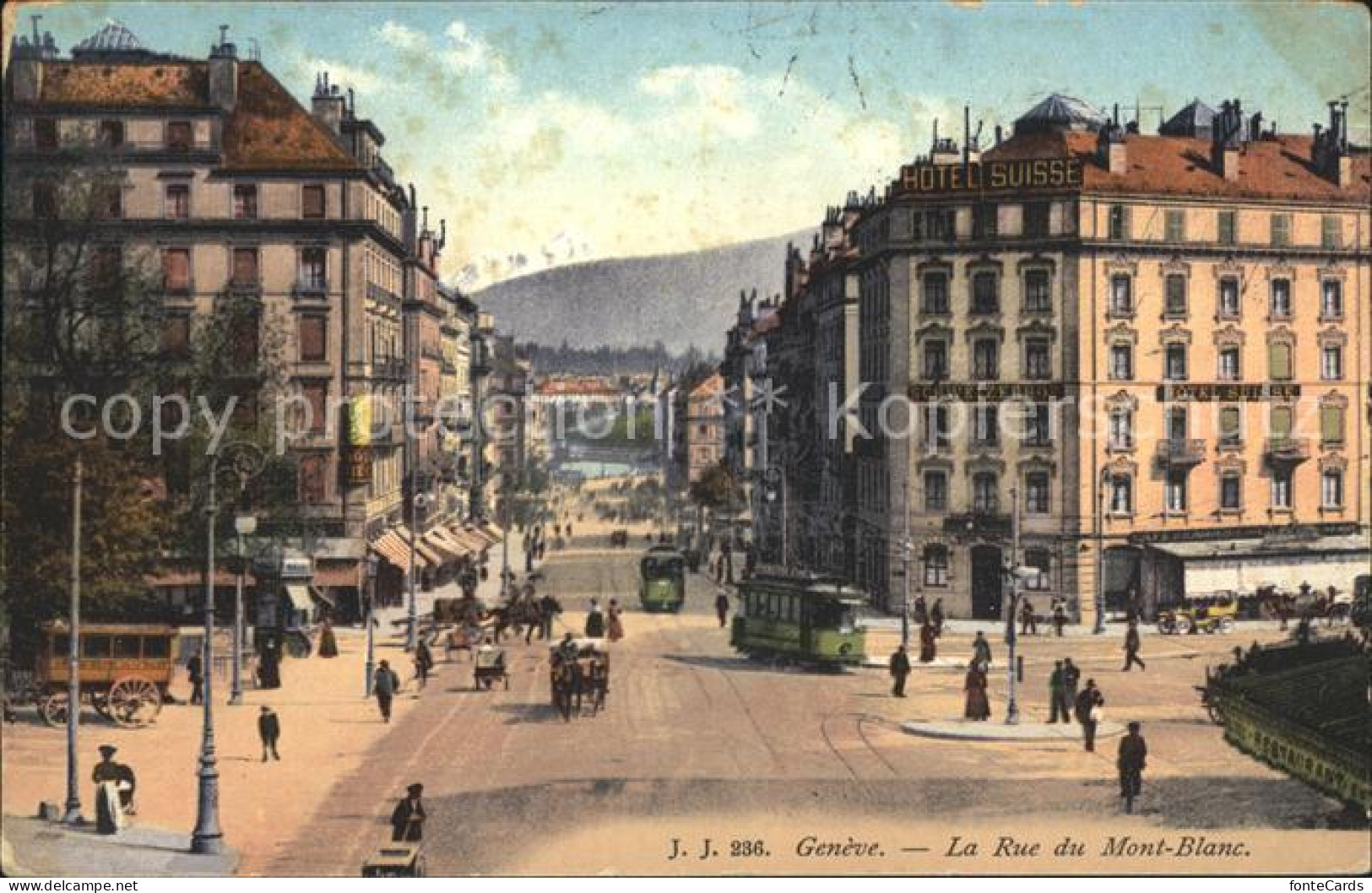 12019881 Geneve GE Rue Du Mont Blanc Tram Geneve - Sonstige & Ohne Zuordnung