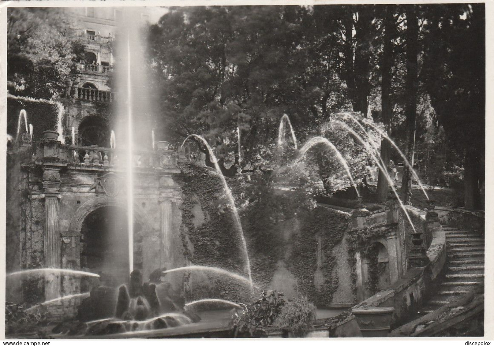 AD145 Tivoli (Roma) - Villa D'Este - Fontana Dei Draghi E Scalea / Viaggiata 1956 - Tivoli