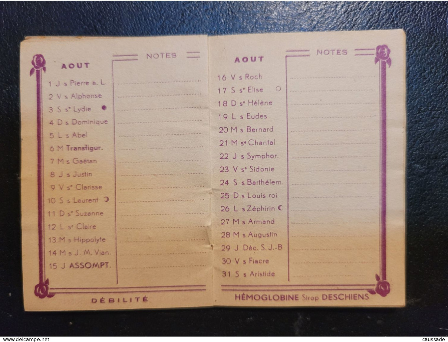Petit Livret Calendrier 1940- Parfait état - Aucun Manque - Tamaño Pequeño : 1961-70