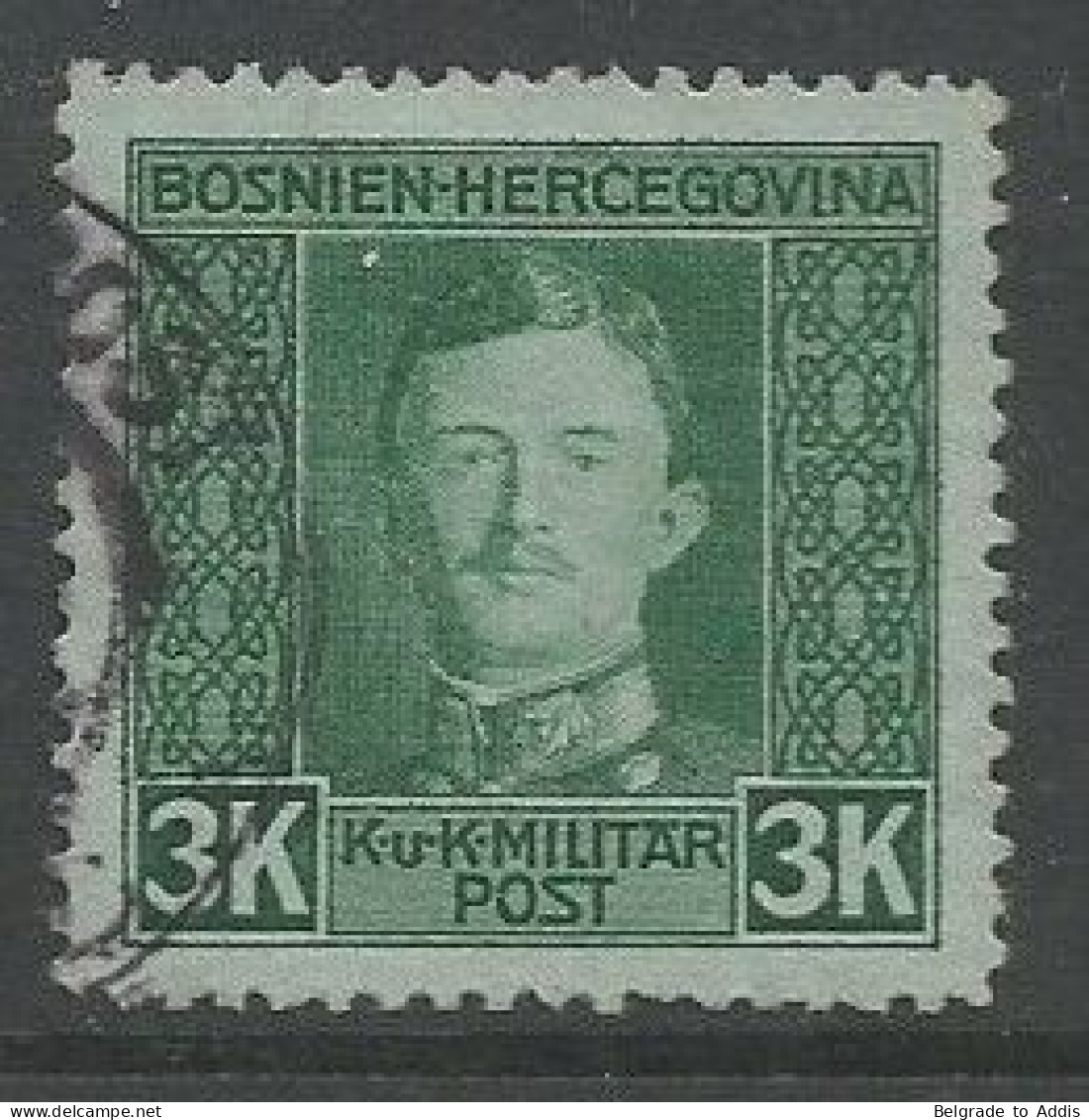 Bosnia Bosnien K.u.K. Austria Hungary Mi.139 Used 1917 Old Signature On Back - Bosnie-Herzegovine
