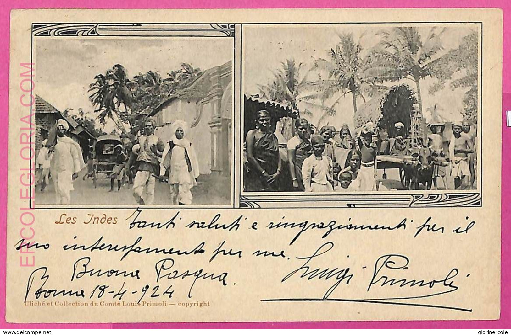 Ag3677 - INDIA  - VINTAGE POSTCARD - ETHNIC - Indien