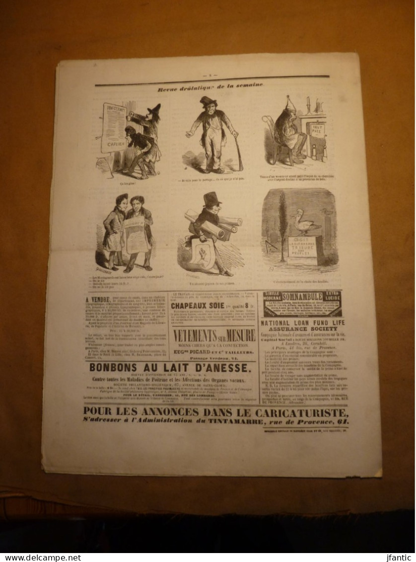 Le Caricaturiste, revue drolatique du dimanche, 1 ère année N°25, dimanche 18 novembre 1849. l'hydre du socialisme.