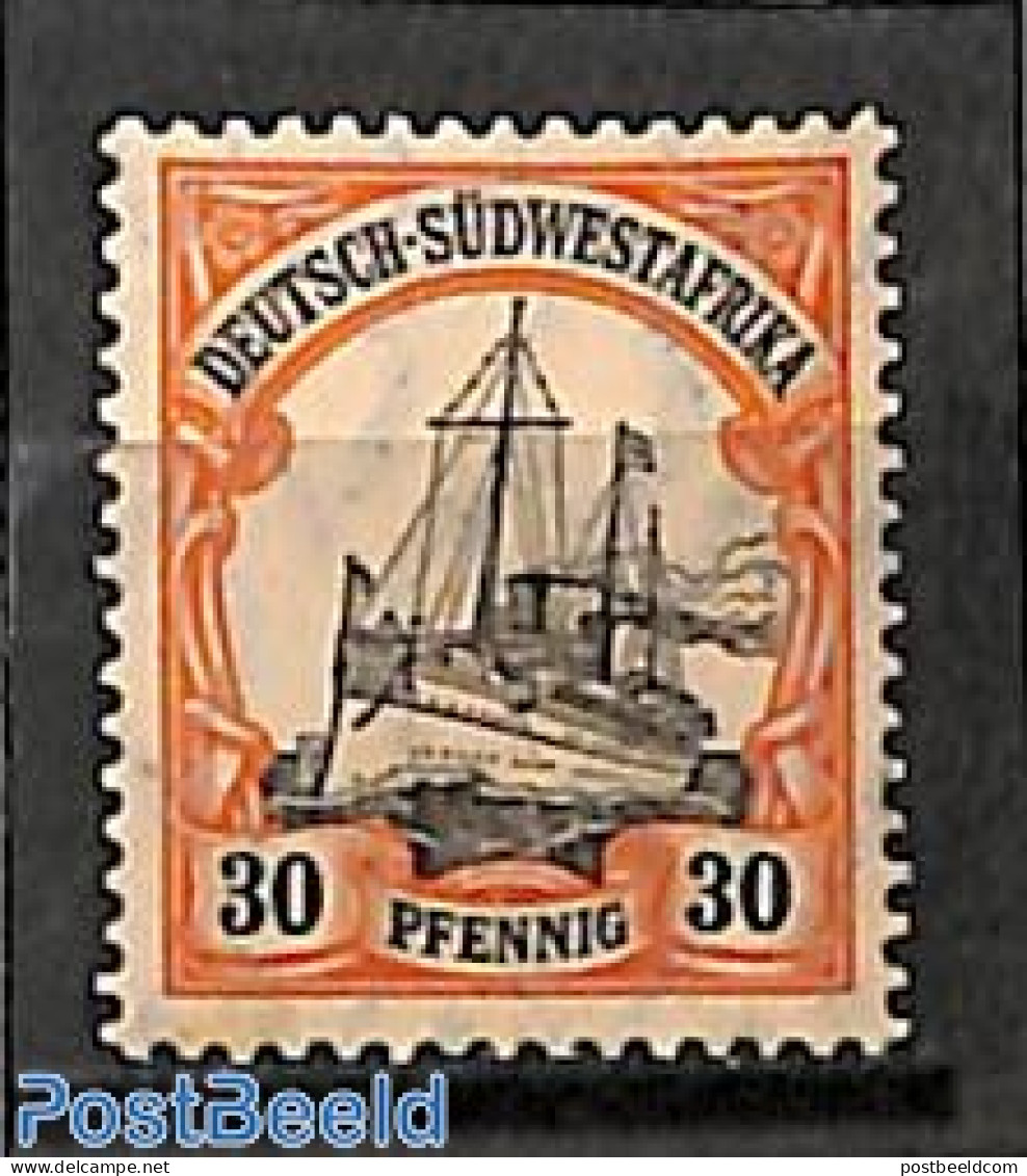 Germany, Colonies 1906 30pf, With WM, Stamp Out Of Set, Unused (hinged), Transport - Ships And Boats - Schiffe