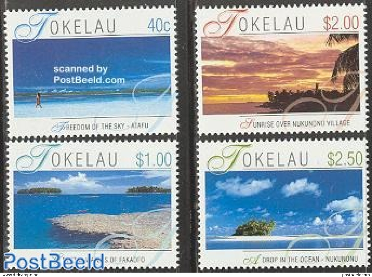 Tokelau Islands 2001 Landscapes, Tourism 4v, Mint NH, Various - Tourism - Tokelau