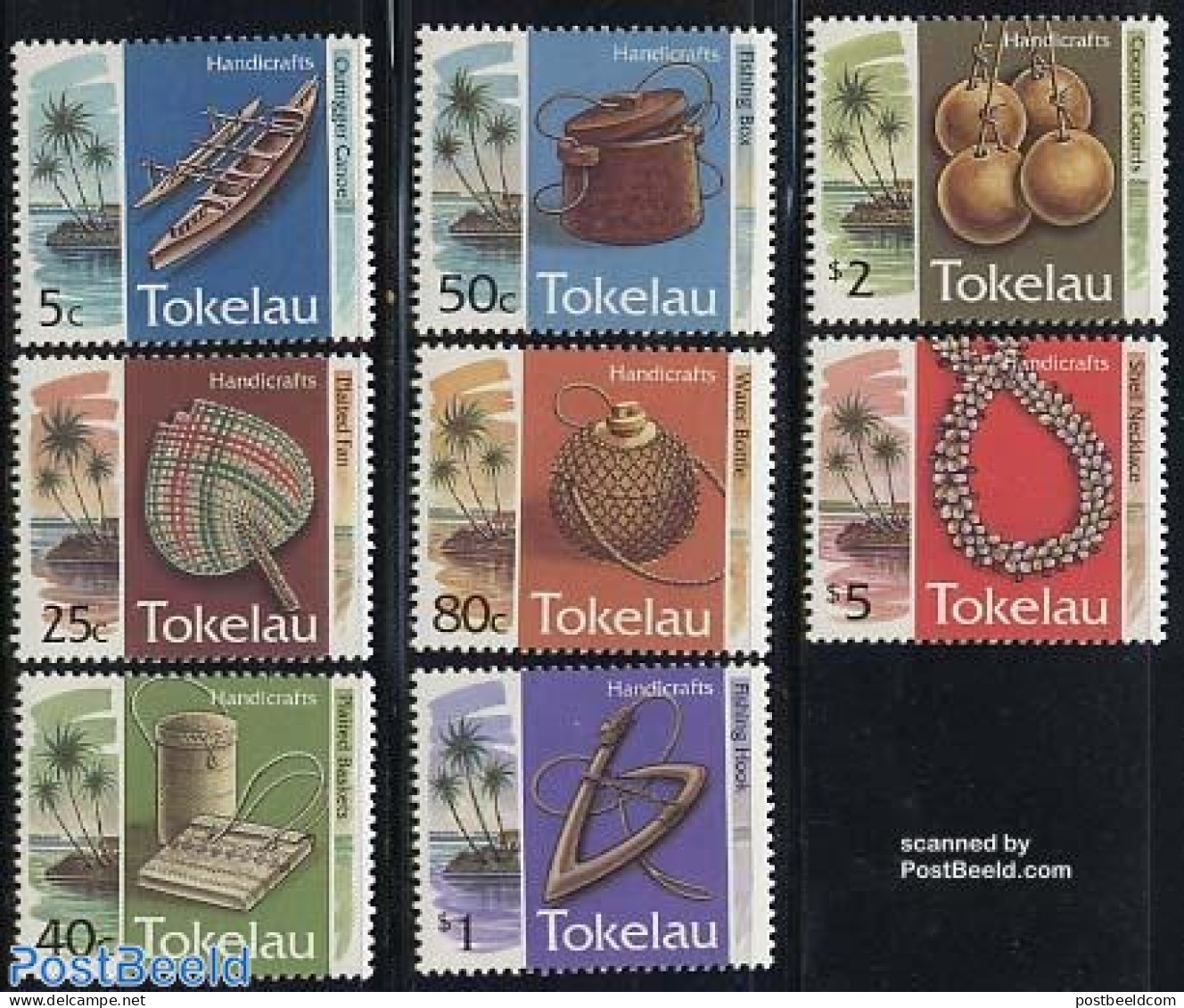 Tokelau Islands 1994 Handicrafts 8v, Mint NH, Transport - Ships And Boats - Art - Handicrafts - Schiffe