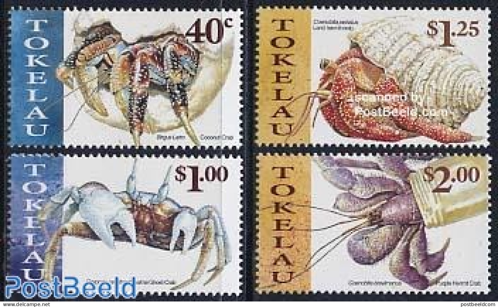 Tokelau Islands 1999 Crabs 4v, Mint NH, Nature - Shells & Crustaceans - Mundo Aquatico