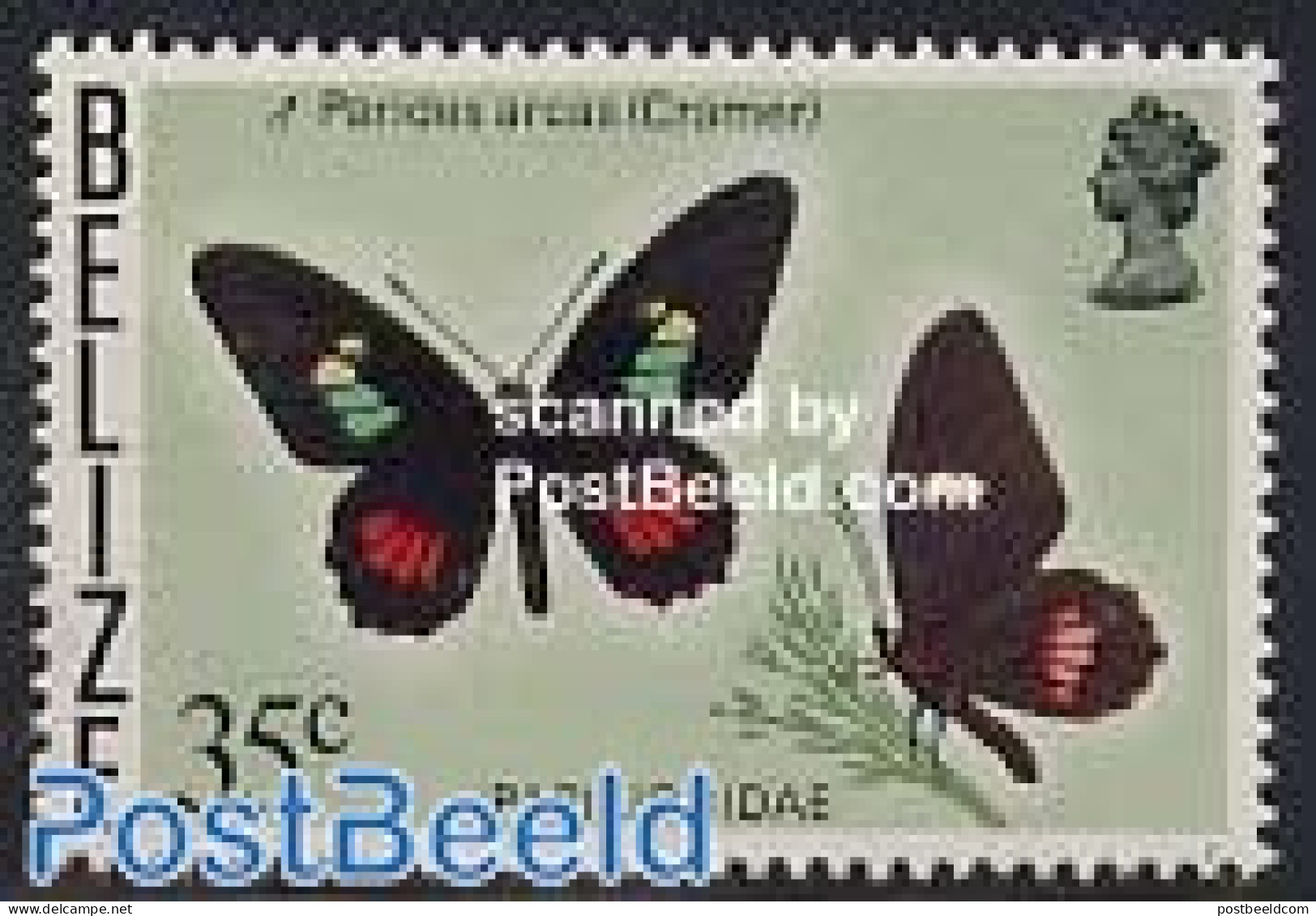 Belize/British Honduras 1977 Butterfly (35c) 1v, Mint NH, Nature - Butterflies - Honduras Britannico (...-1970)