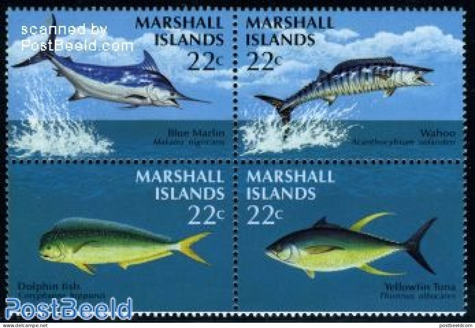 Marshall Islands 1986 Fishing 4v [+], Mint NH, Nature - Fish - Vissen
