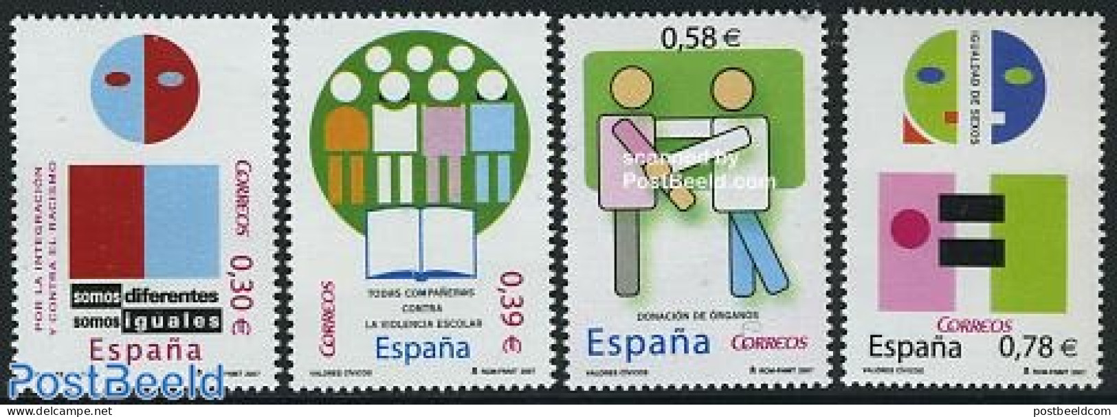 Spain 2007 Civil Values 4v, Mint NH - Ongebruikt