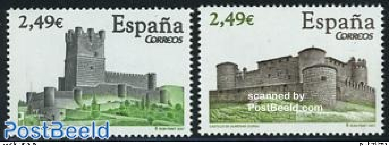 Spain 2007 Castles 2v, Mint NH, Art - Castles & Fortifications - Unused Stamps