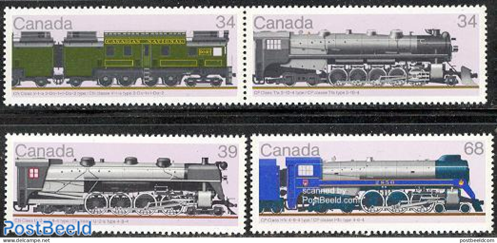 Canada 1986 Locomotives 4v, Mint NH, Transport - Railways - Unused Stamps