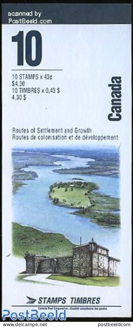 Canada 1993 Rivers Booklet, Mint NH, Nature - Transport - Fish - Water, Dams & Falls - Stamp Booklets - Ships And Boats - Ungebraucht