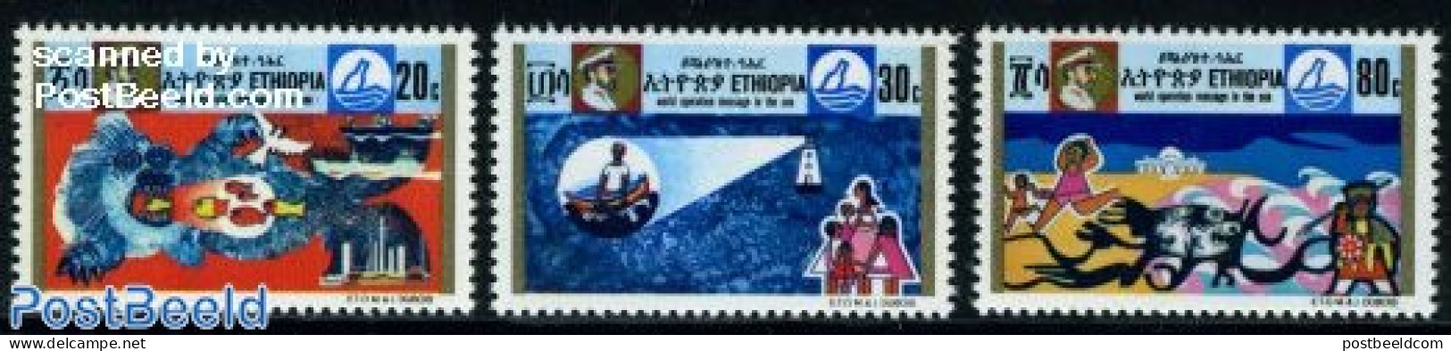 Ethiopia 1973 Clean Seas 3v, Mint NH, Nature - Various - Environment - Lighthouses & Safety At Sea - Environment & Climate Protection