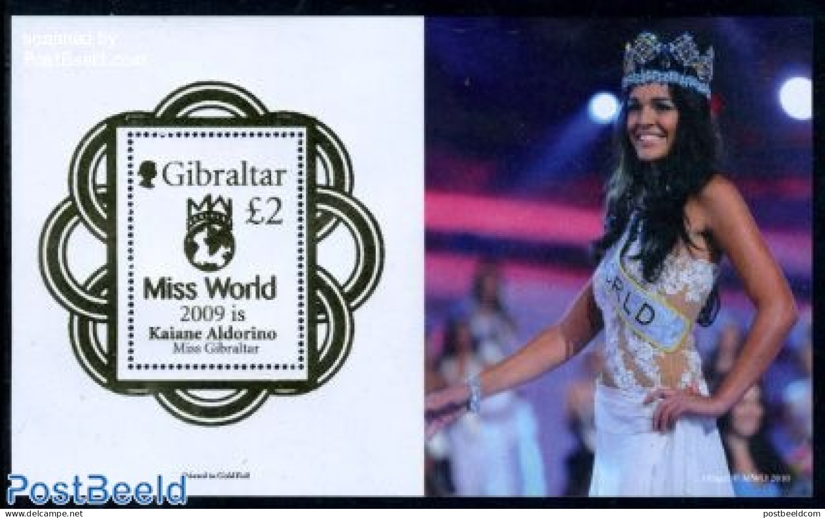 Gibraltar 2010 Miss World 2009 S/s, Mint NH, Performance Art - Miss World - Gibraltar