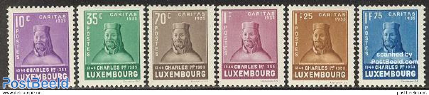 Luxemburg 1935 Child Welfare 6v, Unused (hinged), History - Kings & Queens (Royalty) - Neufs