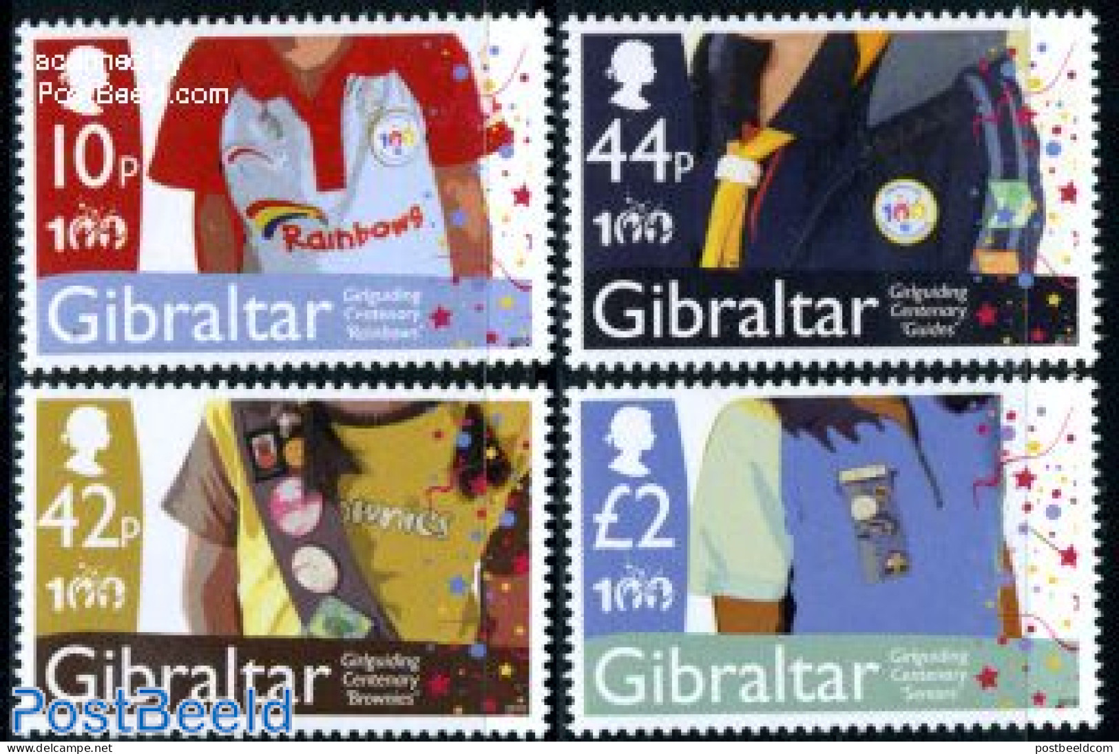 Gibraltar 2010 Girlguiding Centenary 4v, Mint NH, Sport - Scouting - Gibraltar