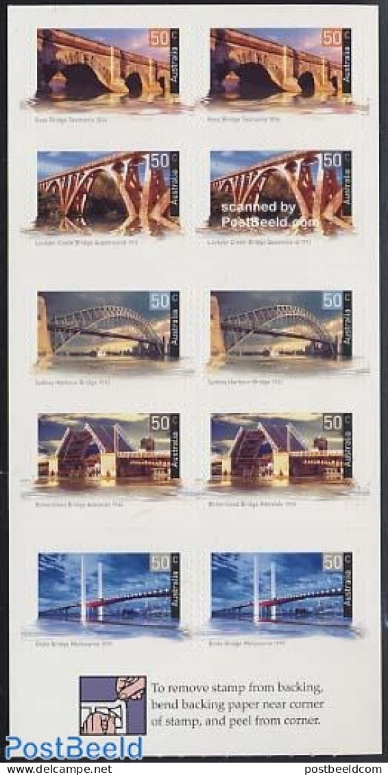 Australia 2004 Bridges Booklet, Mint NH, Stamp Booklets - Art - Bridges And Tunnels - Ongebruikt