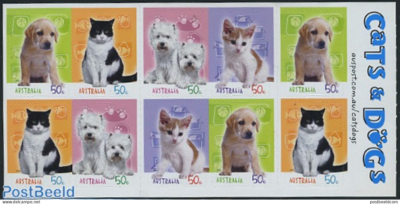 Australia 2004 Cats & Dogs Booklet, Mint NH, Nature - Cats - Dogs - Stamp Booklets - Nuevos