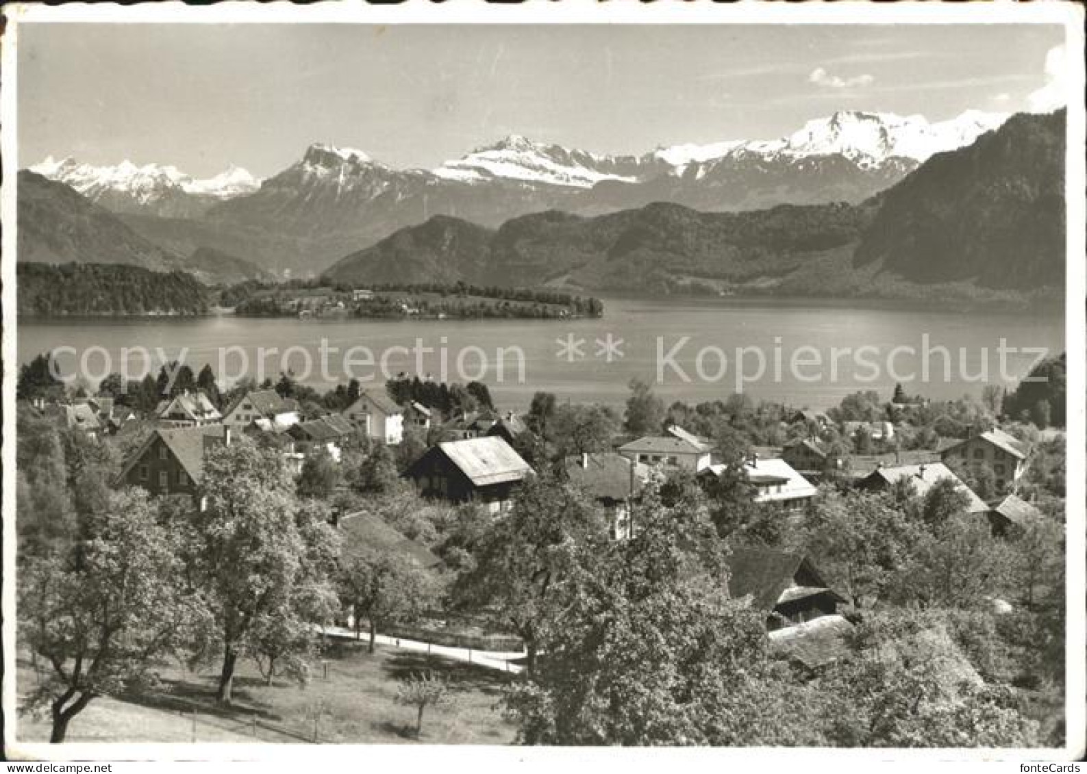 12019104 Meggen Mit Vierwaldstaettersee Und Alpen Meggen - Sonstige & Ohne Zuordnung