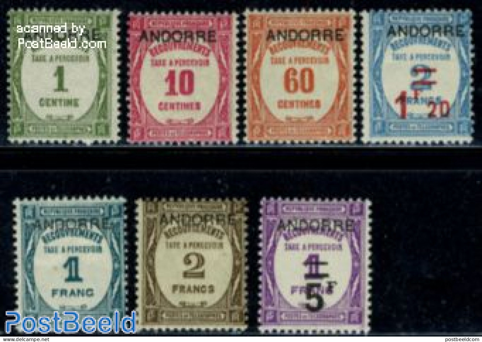 Andorra, French Post 1931 Postage Due 7v, Unused (hinged) - Other & Unclassified