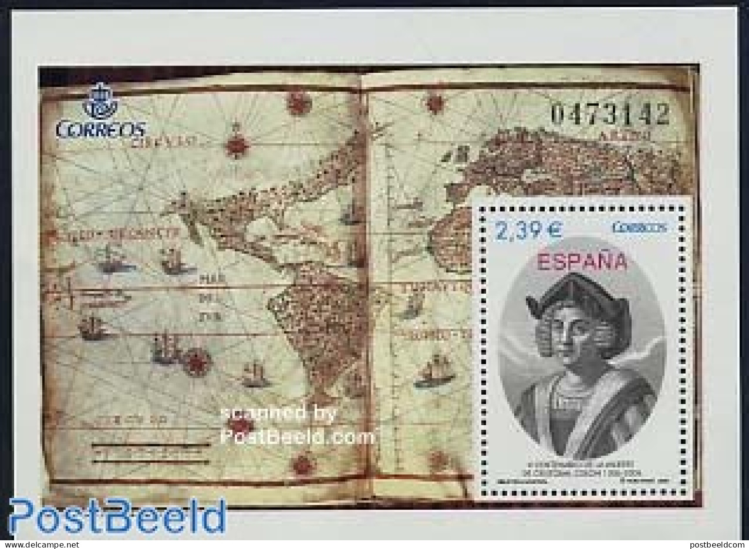 Spain 2006 500th Death Anniversary Columbus S/s, Mint NH, History - Transport - Various - Explorers - Ships And Boats .. - Unused Stamps