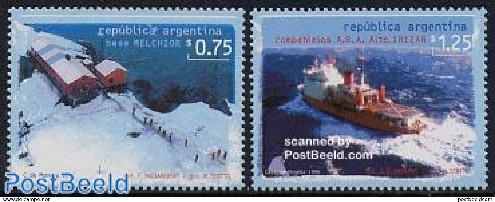 Argentina 1996 Antarctica 2v, Mint NH, Science - Transport - The Arctic & Antarctica - Ships And Boats - Neufs